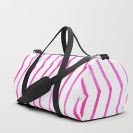 Zig Zag Chevron in pink Duffle Bag