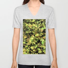 Green Forest Camouflage v1 V Neck T Shirt