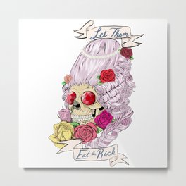 Let Them Eat the Rich Metal Print | Rich, Fancy, Trickledown, Toothsometentacles, Revolution, Roses, Jewel, Guillotine, Digital, Sarahray 