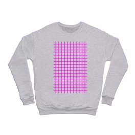 Grid (Magenta & White Pattern) Crewneck Sweatshirt