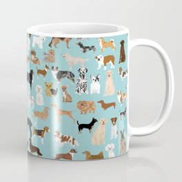 Dogs pattern print must have gifts for dog person mint dog breeds Coffee Mug