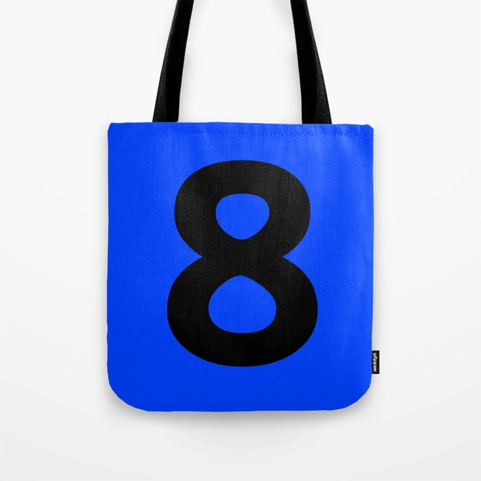 Number 8 (Black & Blue) Tote Bag