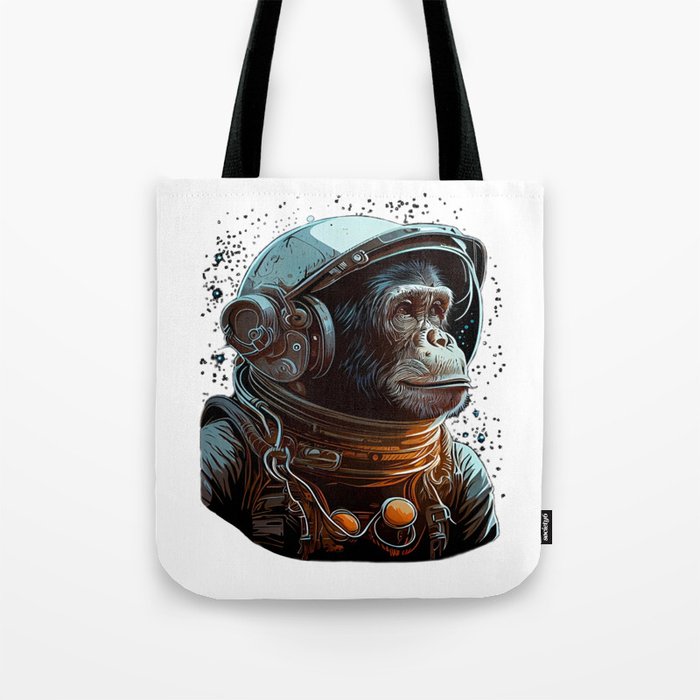 Astronaut Monkey Tote Bag