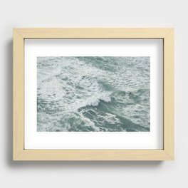 Seafoam — Ocean Nature Photograph Recessed Framed Print