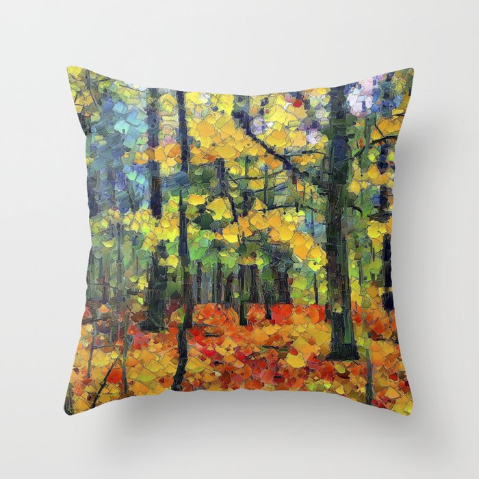 Autumn Woods Throw Pillow