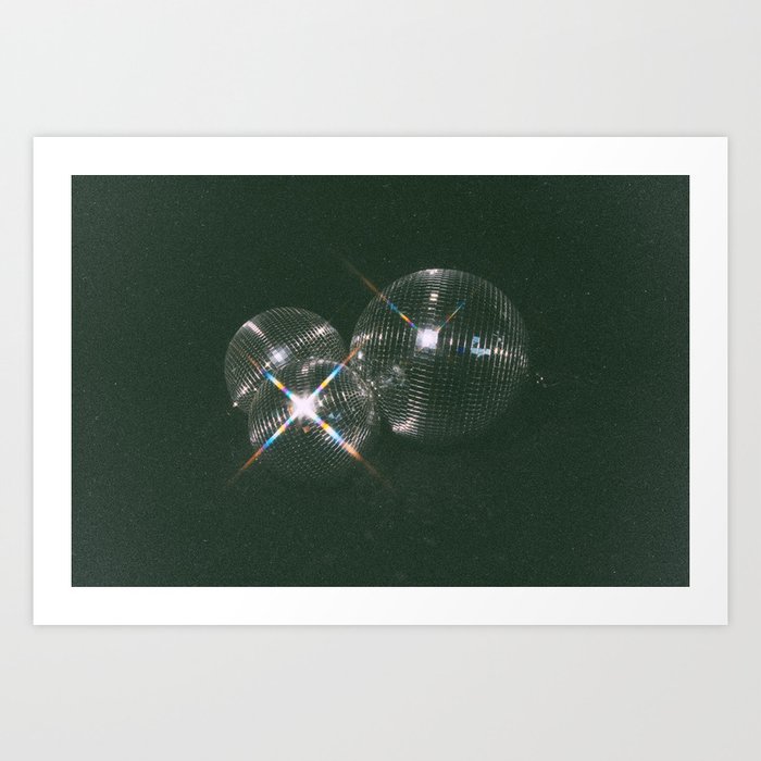 Triple Threat Disco Balls Art Print