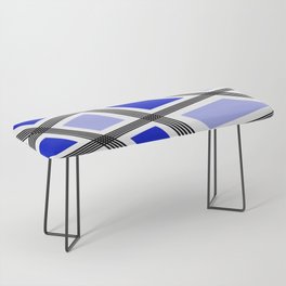 Abstract geometric pattern - blue. Bench