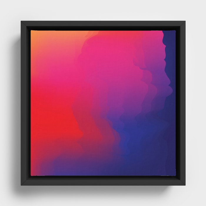 Abstract Sunset Framed Canvas
