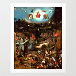 Hieronymus Bosch "The Last Judgement" triptych (Vienna) central panel Art Print