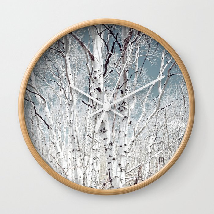 Birch Trees in Utah Highland Wall Clock
