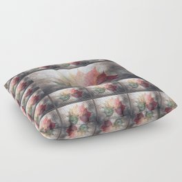 Colorful Fall Leaves Pattern Floor Pillow