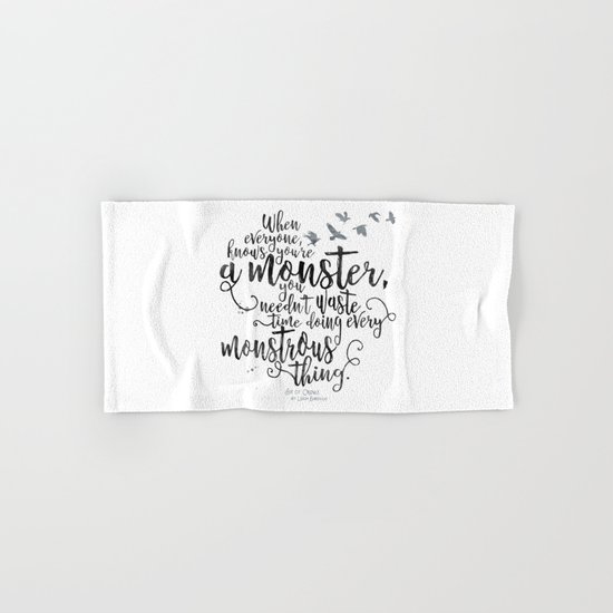 Six of Crows - Monster - White Hand & Bath Towel