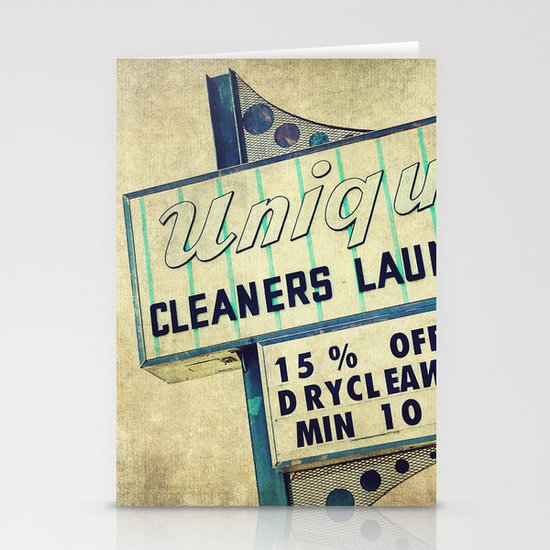 Unique Laundry Sign Stationery Cards
