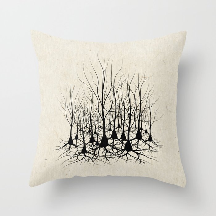 Pyramidal Neuron Forest Throw Pillow
