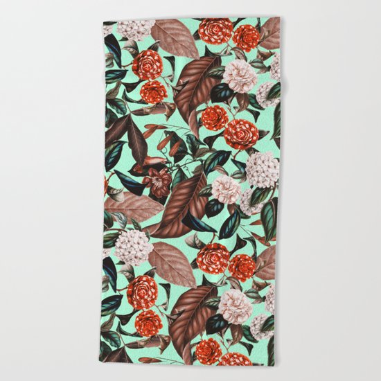 Summer Botanical Garden VII Beach Towel