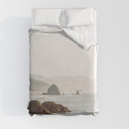 overlooking cannon beach Duvet Cover