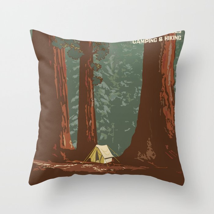 Vintage poster - Sequoia National ParkX Throw Pillow