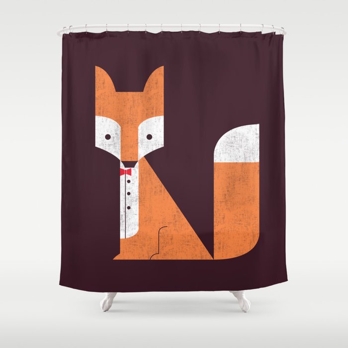 Le Sly Fox Shower Curtain