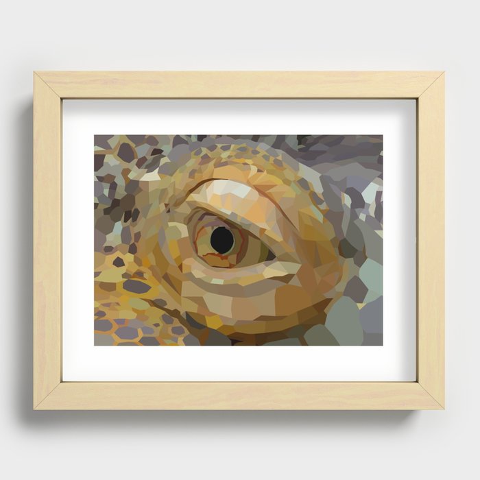 Poly-Iguana Eye Recessed Framed Print