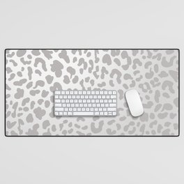 Silver Leopard Desk Mat