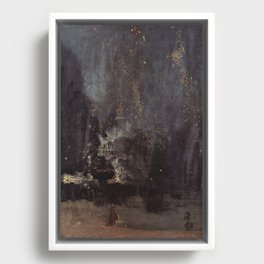 Nocturne in Black and Gold – The Falling Rocket Framed Canvas