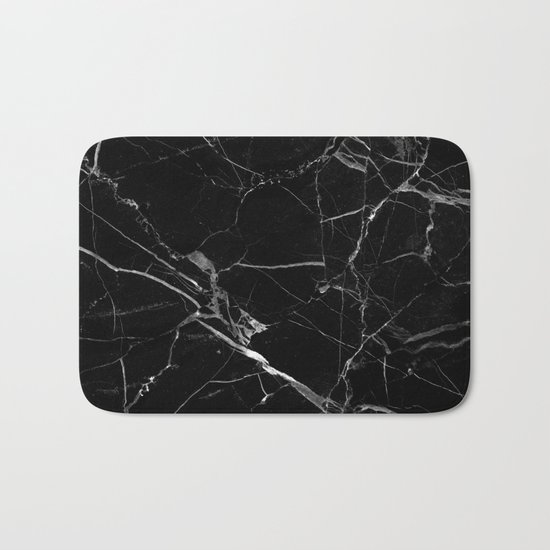 Black Marble Bath Mat