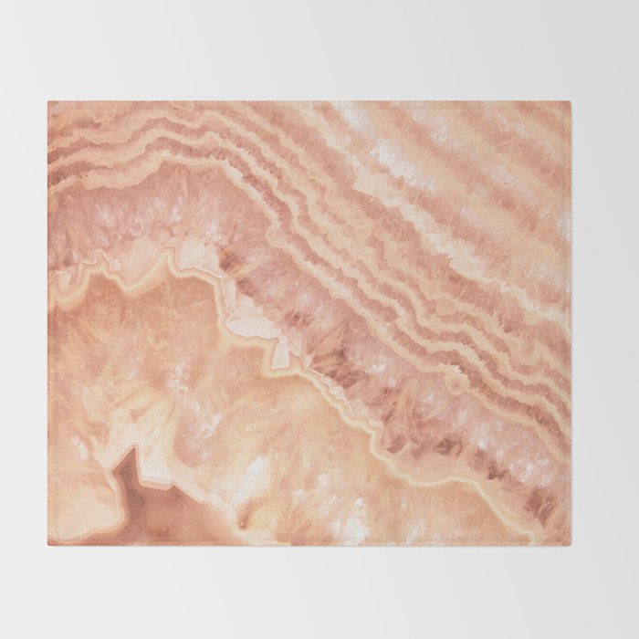 Champagne Onyx Marble Throw Blanket By Patternmaker Society6