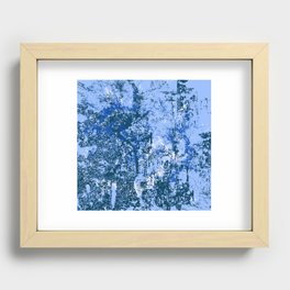 Abstract Dark Blue and Light Blue Background. Recessed Framed Print