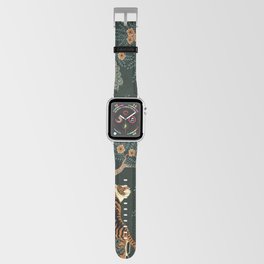Vintage tiger and peacock Apple Watch Band