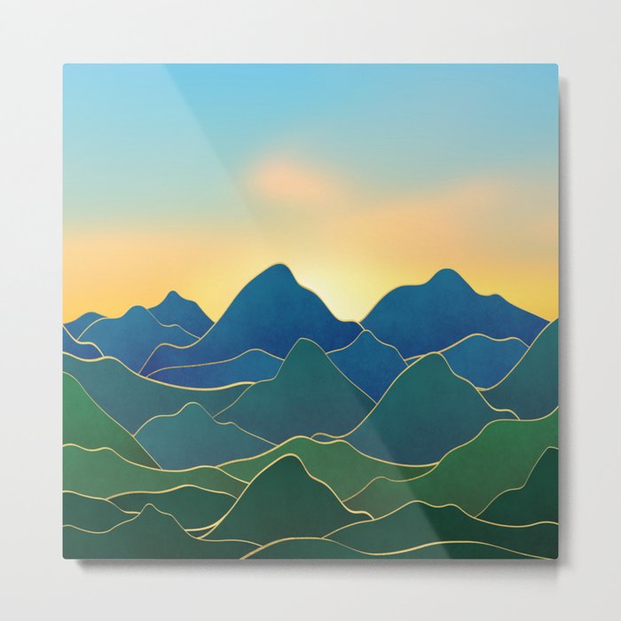 Mountains at Sunrise Metal Print