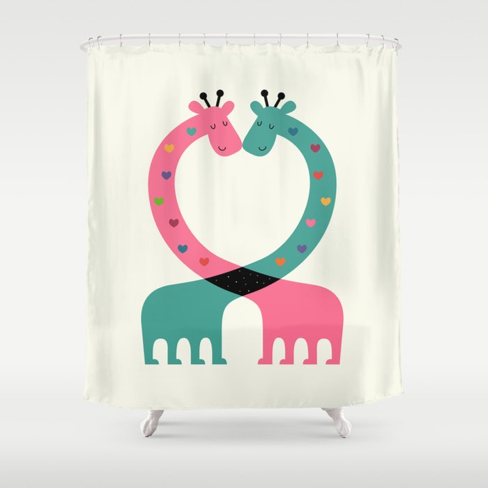 Love With Heart Shower Curtain