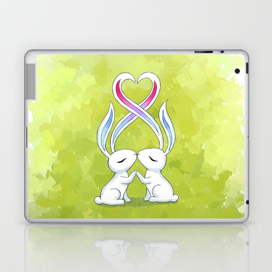 Bunny Kiss Laptop & iPad Skin