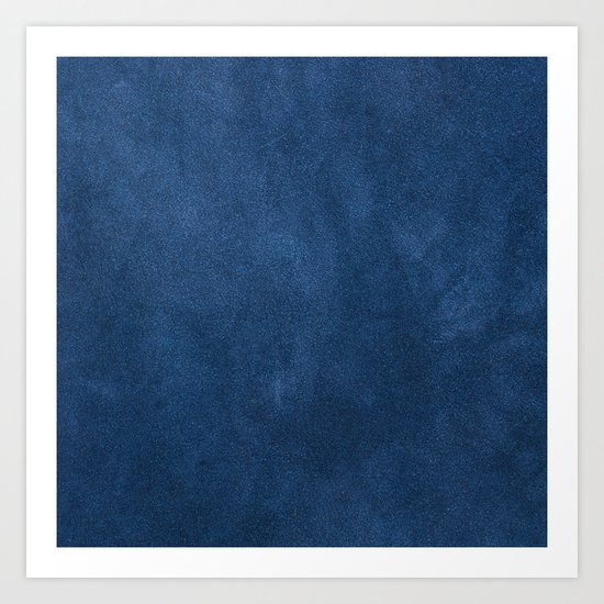 Blue leather texture Art Print