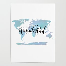 Wanderlust (blue/lilac) Poster