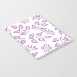 Colorful Wisteria flowers Hand Drawn Watercolor Removable  Pattern Notebook