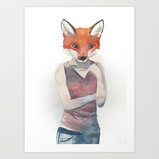 Foxy Art Print
