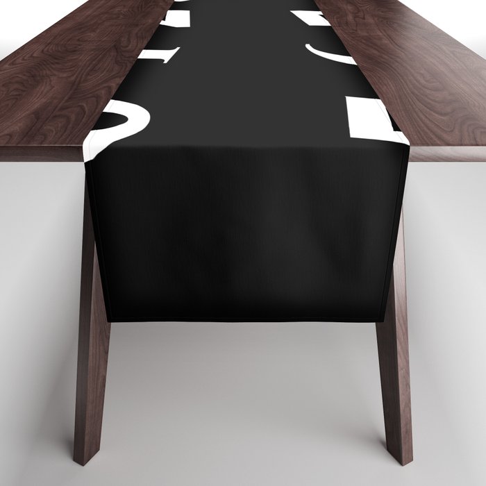 NUMBERS (WHITE & BLACK) Table Runner