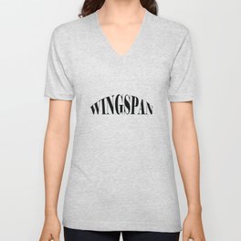 Wingspan - black text V Neck T Shirt