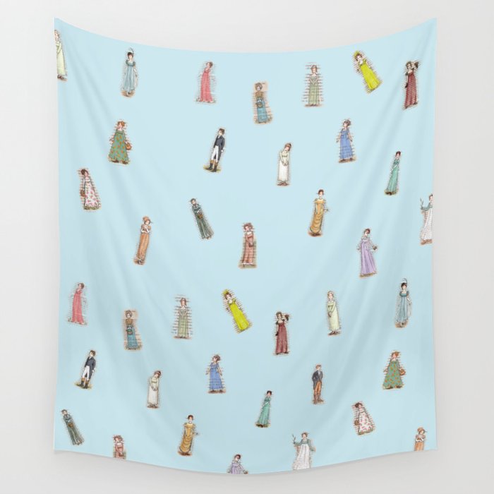 Jane Austen characters Wall Tapestry
