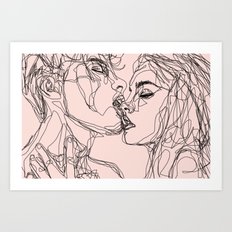 kiss more often Art Print