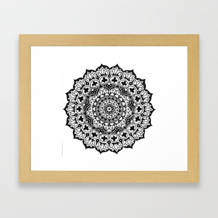 Lotus Mandala Framed Art Print