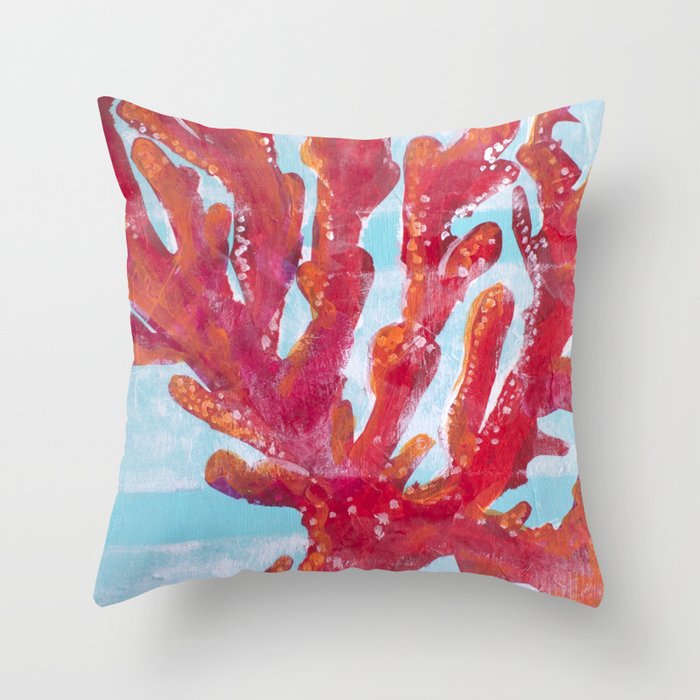 RedCoral Throw Pillow