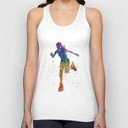 watercolor skating Unisex Tank Top