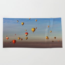 Fairytale dreams of hot air balloons Beach Towel
