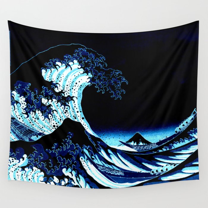 Blue wave tapestry sales
