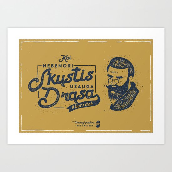 No Shave November Lithuania Art Print