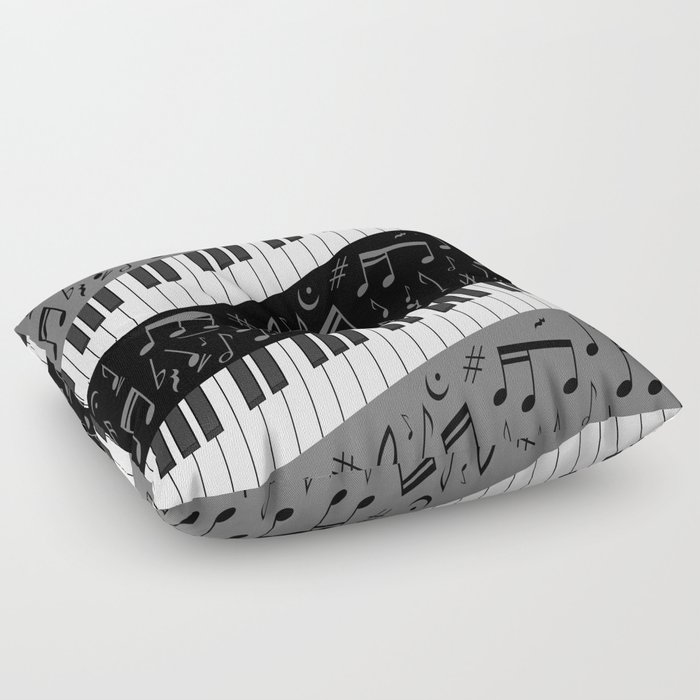 Contemporary Curved music Floor Pillow