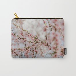 Spring, Soft & Pink Carry-All Pouch | Softspringflowers, Photo, Color, Peachflowers, Softpinkflowers, Peachtree, Digital, Spring, Springleaves, Peachblossoms 