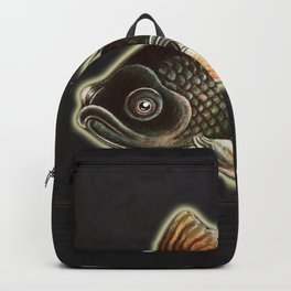Black moor fish Backpack | Fish, Red, Water, Glow, Koi, Painting, Blue, Deep, Blu, Vintage 