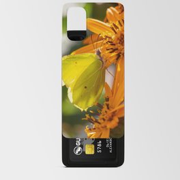 Yellow Butterfly Collecting Pollen On Orange Flower Android Card Case